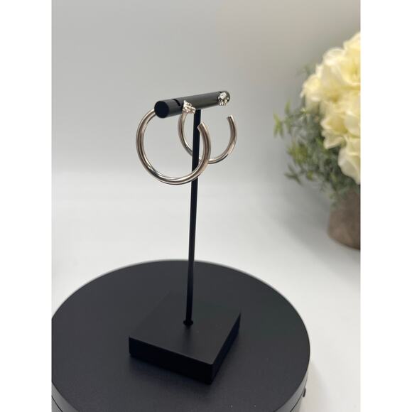 Dyadema Signed Bronze Italy Classic Hoop Earrings - Picture 3 of 9